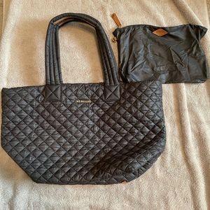 MZ Wallace Oxford Metro Medium Tote Magnet Grey